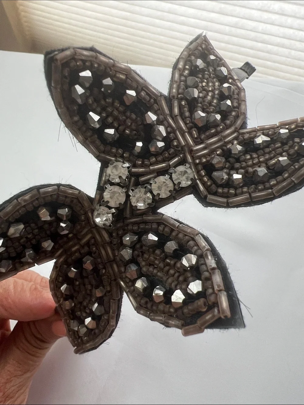 Black and Brown Beaded Butterfly Headband - Women's Hair Accessory Set of 3